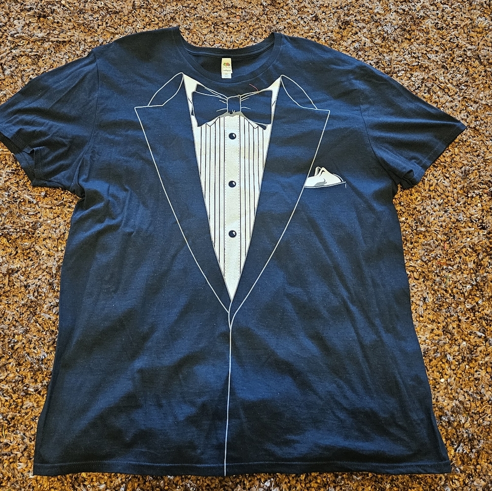 Men's Tuxedo T Shirt. Great for panties,  Halloween,  dress up, dress down, bart